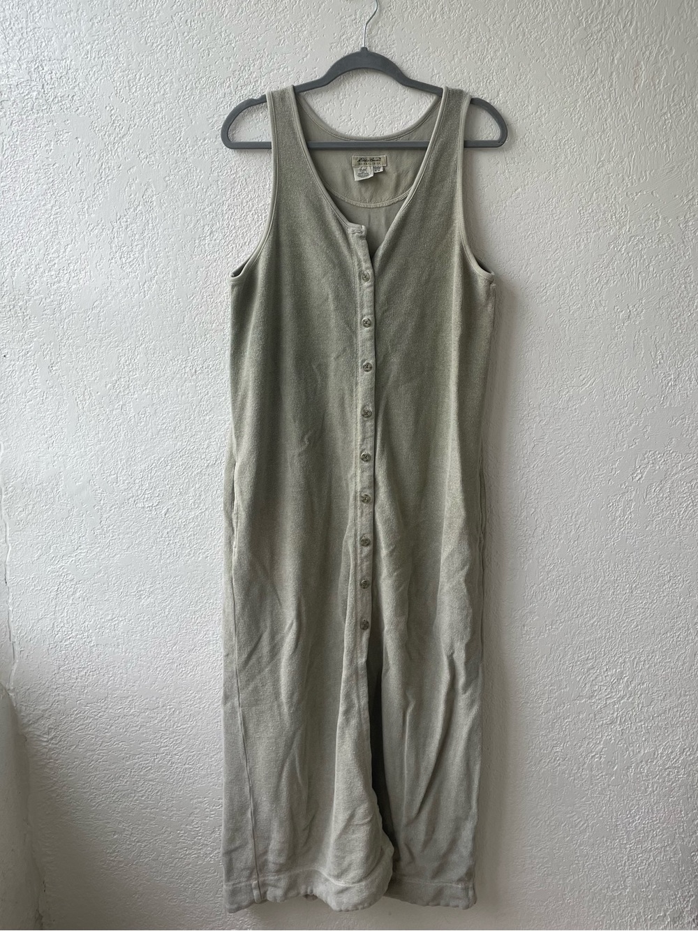 Vintage Eddie Bauer Button Cotton Maxi Dress - Picture 1 of 4